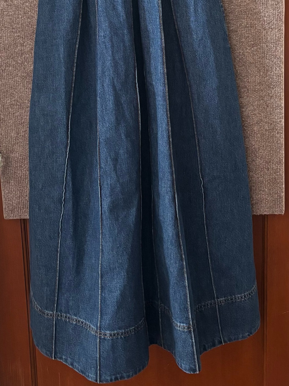 Brand New Blue Denim Midi Dress - Picture 8 of 8